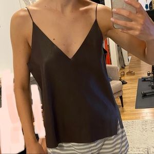 Zara faux leather cami